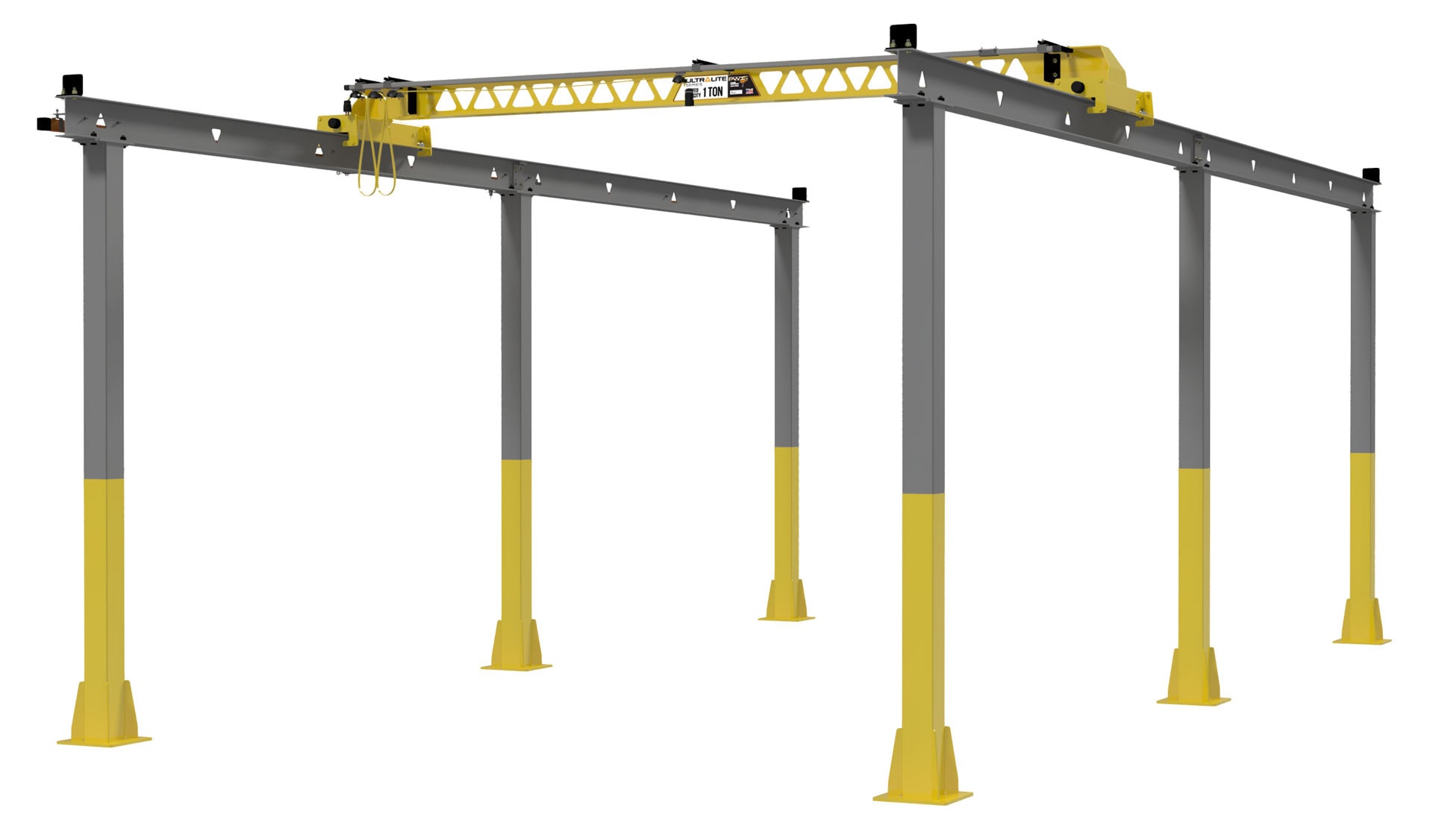 PWI UltraLite Freestanding Bridge Crane | Hoist Zone